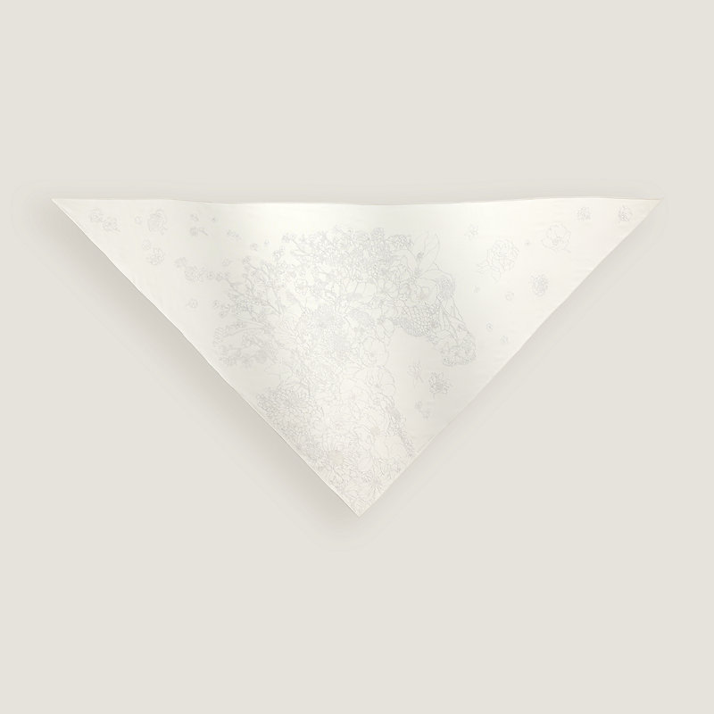Robe Legere embroidered giant triangle - White | Hermès USA